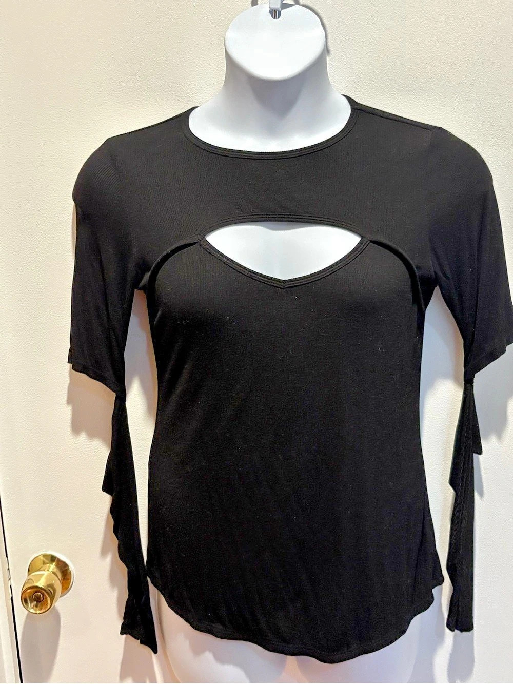 Michael Lauren Oslo Mesh Top Black Size Large
